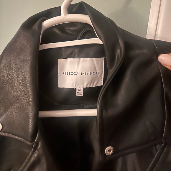 Rebecca Minkoff Sleek Black Leather Jacket - Picture 3 of 6